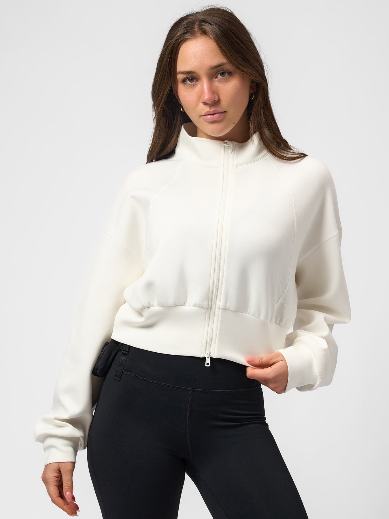 Modal Blend Double Zip Long Sleeve Tee