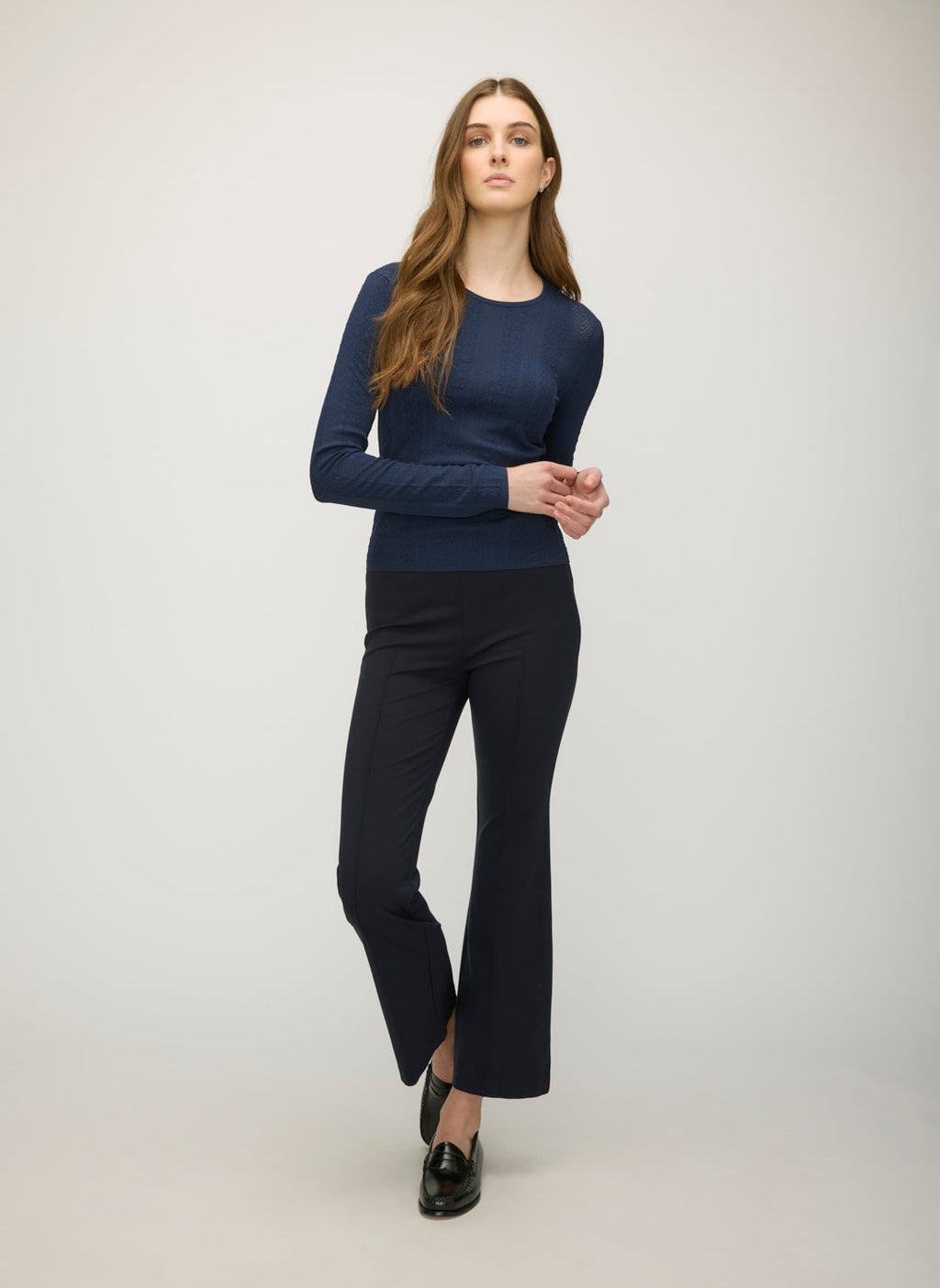 Farrah Slim Fit Long Sleeve Crewneck Sweater