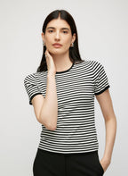 Farrah Slim Fit Short Sleeve Crewneck Sweater