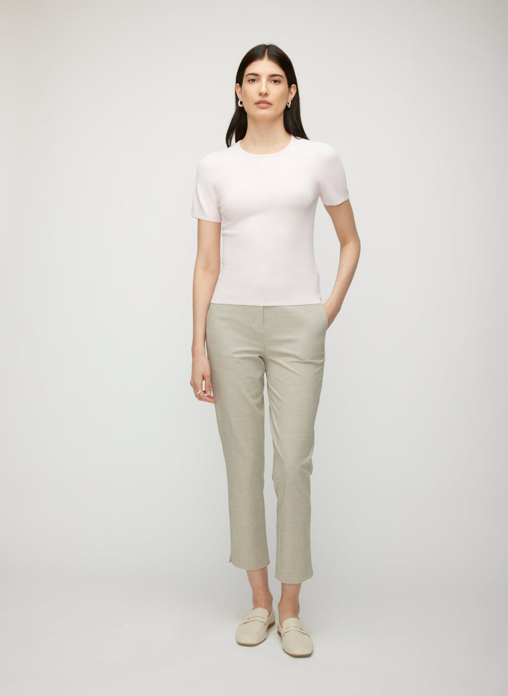 Farrah Slim Fit Short Sleeve Crewneck Sweater