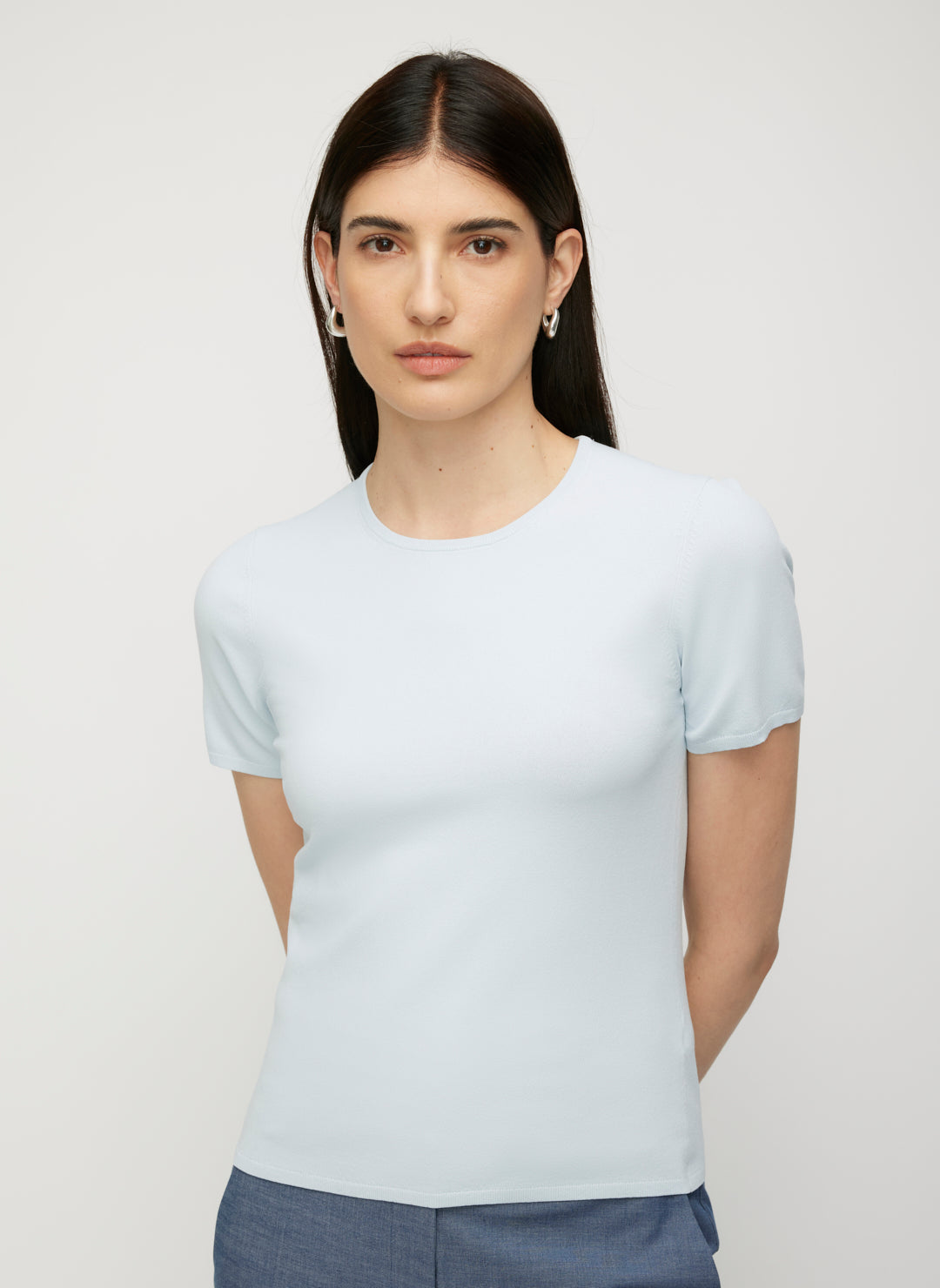 Farrah Slim Fit Short Sleeve Crewneck Sweater