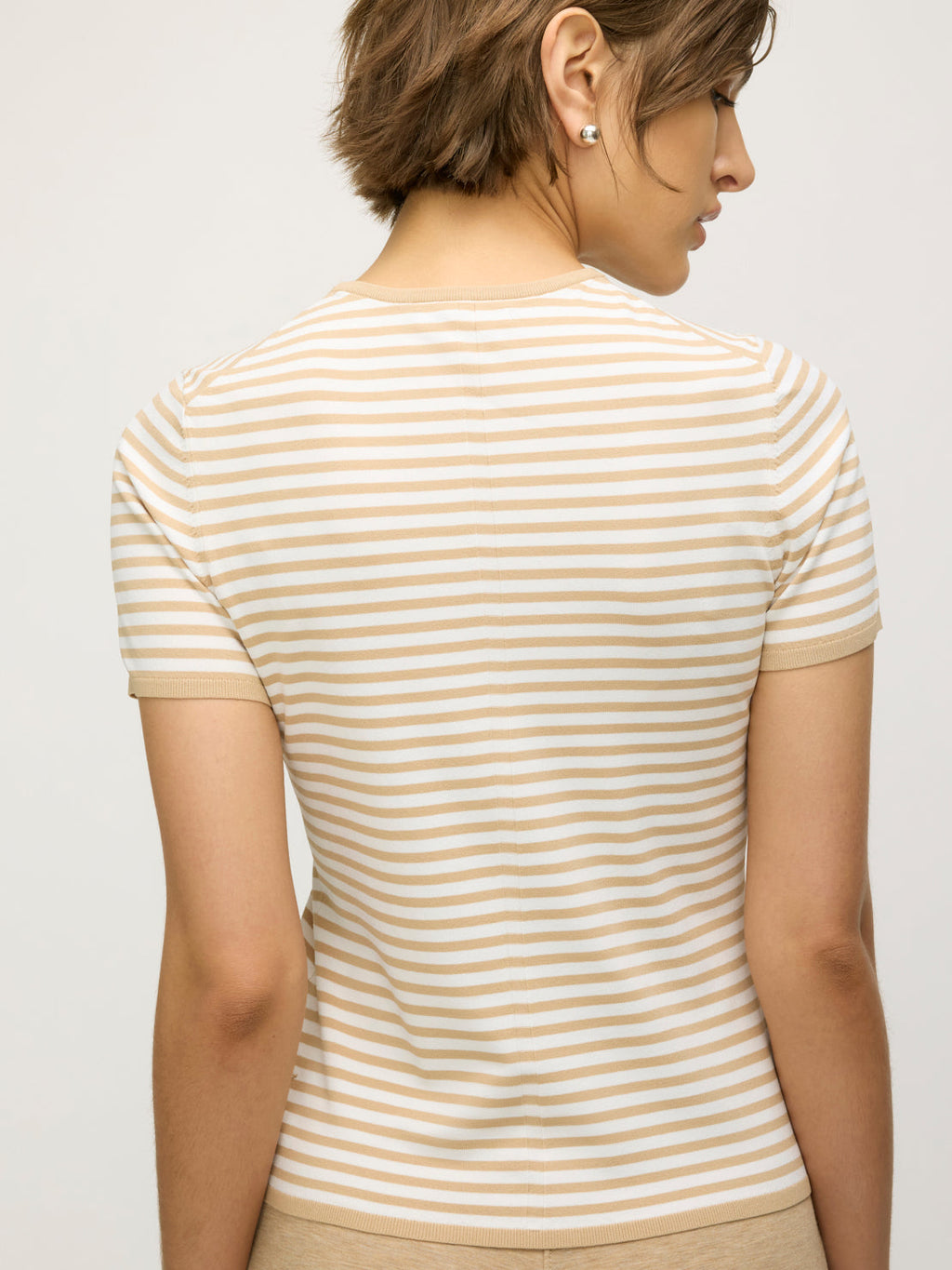 Farrah Slim Fit Short Sleeve Crewneck Sweater