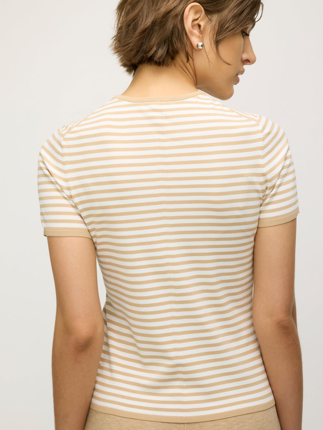 Farrah Slim Fit Short Sleeve Crewneck Sweater