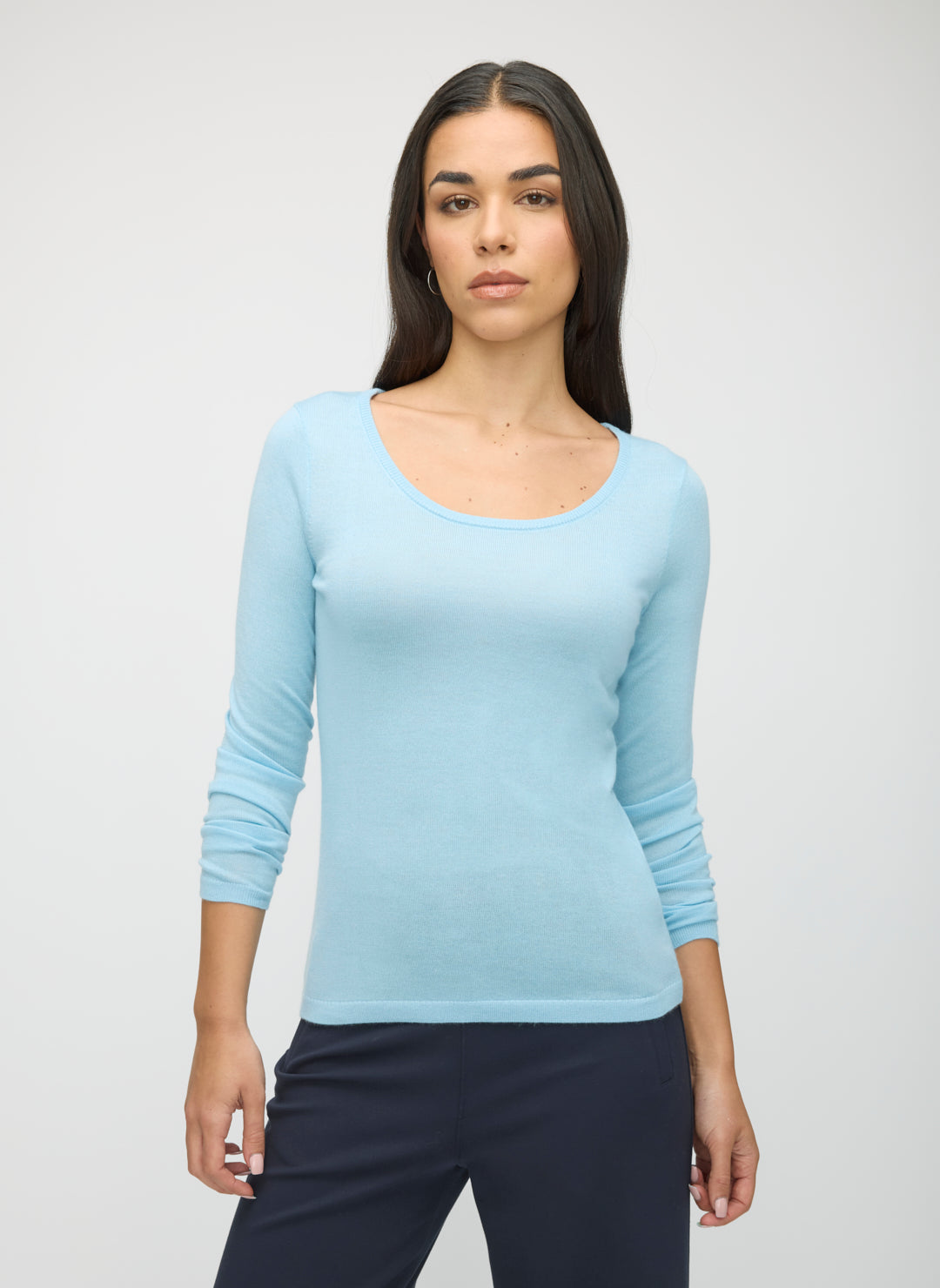 Silk Cashmere Scoopneck Sweater