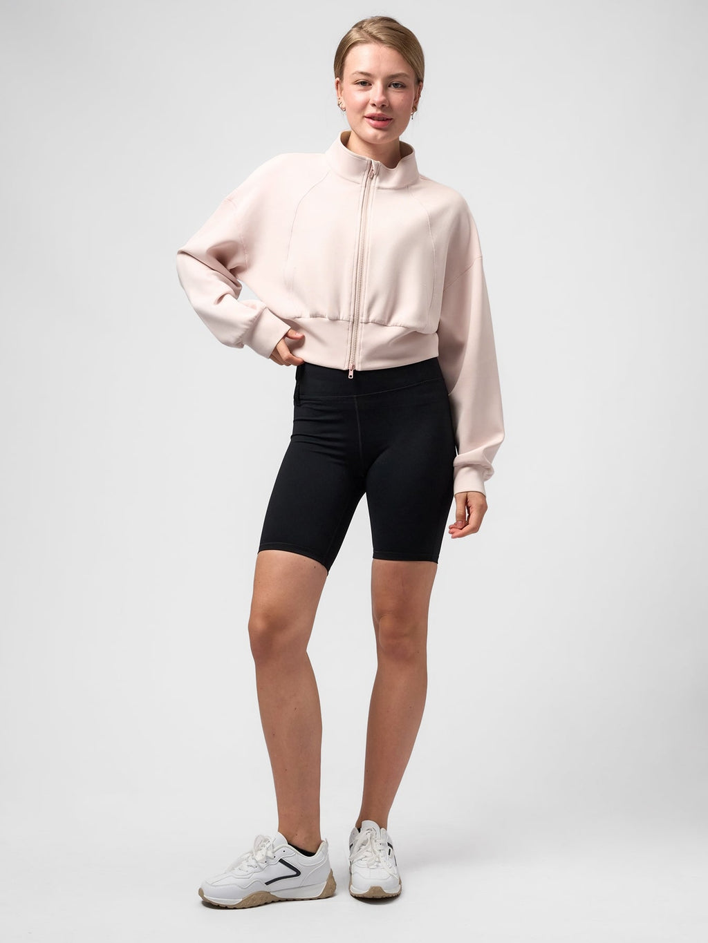 Modal Blend Double Zip Long Sleeve Tee
